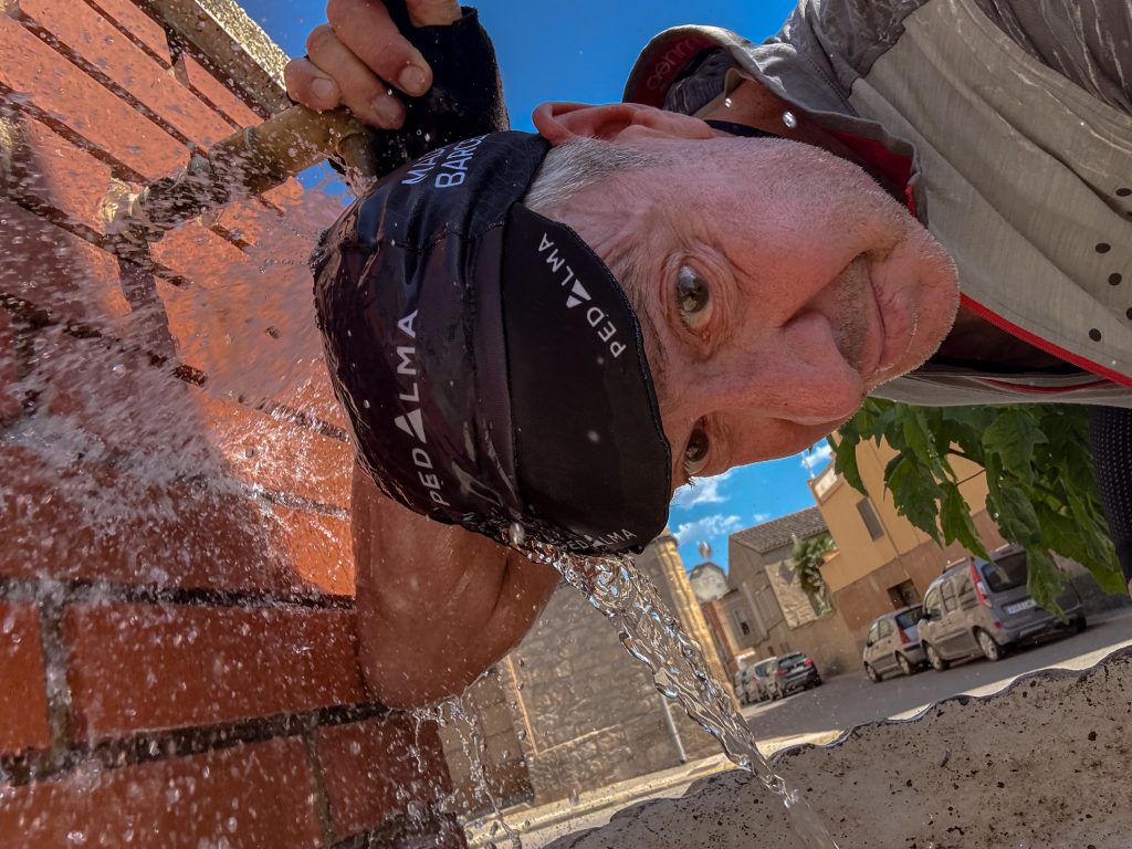 Head under tap