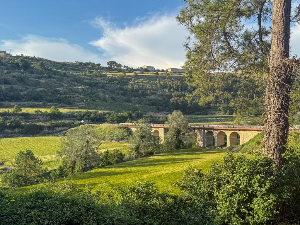 Scenic view of bridge and countryside